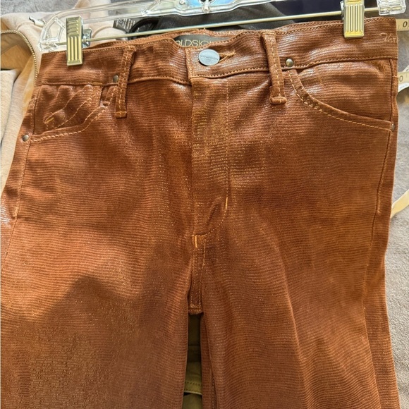 Goldsign Brown Leather Pants size 28 - Picture 9 of 12
